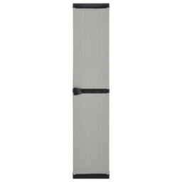 Walplus Garden Storage Cabinet With 3 Shelves Grey & Black 34X40X168 Cm - thumbnail 2