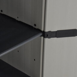 Walplus Garden Storage Cabinet With 3 Shelves Grey & Black 34X40X168 Cm - thumbnail 8