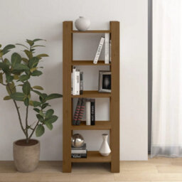 Berkfield Book Cabinet/room Divider Honey Brown 60X35X160 Cm Solid Wood