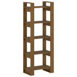 Berkfield Book Cabinet/room Divider Honey Brown 60X35X160 Cm Solid Wood - thumbnail 2