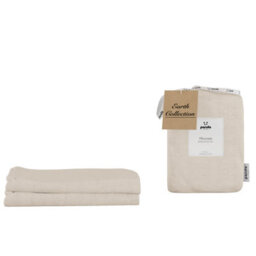 panda London Bamboo & French Linen Pillowcases Natural