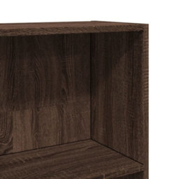 Berkfield Bookcase Brown Oak 40X24X143 Cm Engineered Wood - thumbnail 7