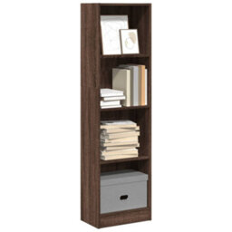 Berkfield Bookcase Brown Oak 40X24X143 Cm Engineered Wood