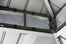 Grdn Living Haven 3.6M X 3M Hardtop Garden Gazebo With Double Metal Roof & Curtains - thumbnail 5
