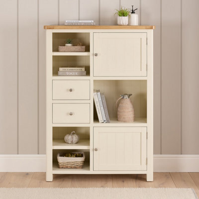 The Furniture Market Marbury Cream Painted High Open Display Shelf Unit Bookcase - image 1