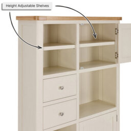 The Furniture Market Marbury Cream Painted High Open Display Shelf Unit Bookcase - thumbnail 6
