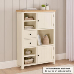 The Furniture Market Marbury Cream Painted High Open Display Shelf Unit Bookcase - thumbnail 3