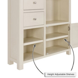 The Furniture Market Marbury Cream Painted High Open Display Shelf Unit Bookcase - thumbnail 8