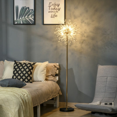 Homcom Modern Floor Lamp With Dandelion-Like Lampshade For Bedroom - image 1