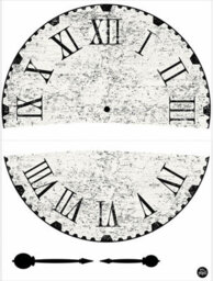 Wallpops White, Grey & Black Large Vintage Roman Numeral Clock Wall Sticker - thumbnail 3