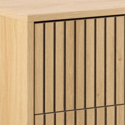 Wyld Haus Bjork Natural Oak Wide 6-Drawer Chest With Black Steel Base - thumbnail 7
