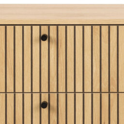 Wyld Haus Bjork Natural Oak Wide 6-Drawer Chest With Black Steel Base - thumbnail 6