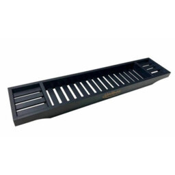 Bamboo Wood Bath Tub Rack Bathroom Shelf Tidy Tray Storage Caddy Organiser Black - thumbnail 5