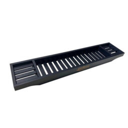 Bamboo Wood Bath Tub Rack Bathroom Shelf Tidy Tray Storage Caddy Organiser Black - thumbnail 1