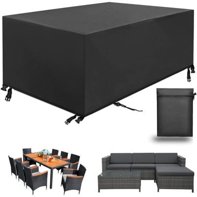 Garden Furniture Cover, Rectangular Table Protective Tarpaulin, 420D (150X90X75Cm, 420D) - image 1