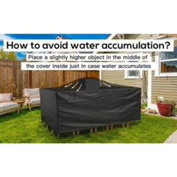 Garden Furniture Cover, Rectangular Table Protective Tarpaulin, 420D (150X90X75Cm, 420D) - thumbnail 5