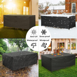 Garden Furniture Cover, Rectangular Table Protective Tarpaulin, 420D (150X90X75Cm, 420D) - thumbnail 4