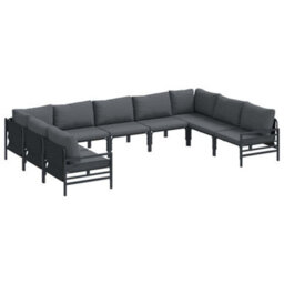 Berkfield Modern Garden Sofa Set 9 Pcs Anthracite Steel