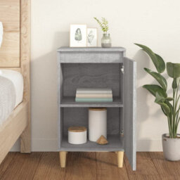 Berkfield Bedside Cabinet Grey Sonoma 40X35X70 Cm Engineered Wood - thumbnail 3