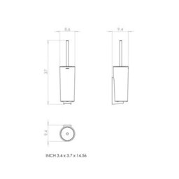 Cosmic Toilet Brush, Matt Copper, Freestanding Or Wall-Mounted, Adhesive Or Screw-In, Anti-Corrosion, Start Collection - thumbnail 6