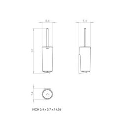 Cosmic Toilet Brush, Matt Copper, Freestanding Or Wall-Mounted, Adhesive Or Screw-In, Anti-Corrosion, Start Collection - thumbnail 5