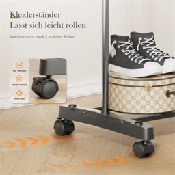 Clothes Rail Rack Heavy Duty Garment Hanging Display Stand Steel Clothes Shelf - thumbnail 3