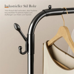 Clothes Rail Rack Heavy Duty Garment Hanging Display Stand Steel Clothes Shelf - thumbnail 5