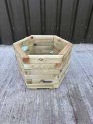 Simply Wood Signature Classic Hexagon Planter - Large - thumbnail 2