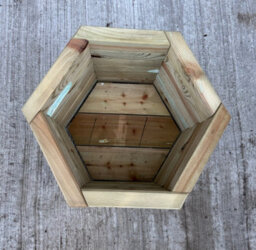 Simply Wood Signature Classic Hexagon Planter - Large - thumbnail 3