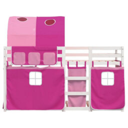 Walplus Bunk Bed Without Mattress Pink 80X200 Cm Solid Wood Pine - thumbnail 5