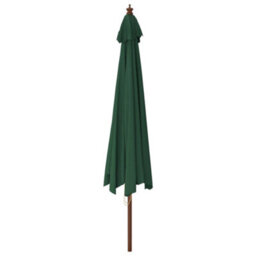 Berkfield Garden Parasol With Wooden Pole Green 400X273 Cm - thumbnail 5