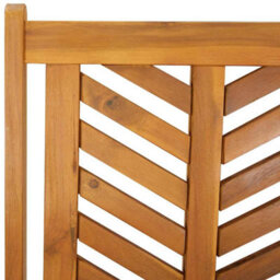 Berkfield Garden Dining Set 5 Pcs Brown 90 X 90 X 74 Cm Solid Acacia Wood - thumbnail 9