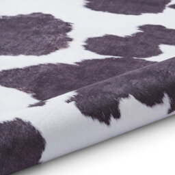 Cowhide Rug, Black White Abstract Rug, 2mm Thick Animal Print Luxurious Rug, Modern Rug For & Dining Room-130Cm X 155Cm - thumbnail 5