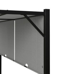 Breeins 3X3M Outdoor Garden Steel Retractable Pergola Shelter With Canopy, Light Grey - thumbnail 7