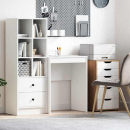 Berkfield Minimalist Writing Desk White Particle Board 60 X 40 X 76 Cm