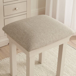 The Furniture Market Wilmslow Dove Grey Painted Dressing Table Stool - thumbnail 2