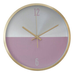 Orsina Elko Silver Gold And Pink Finish Wall Clock