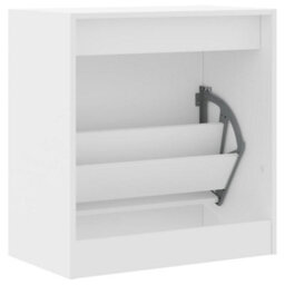 Berkfield Shoe Cabinet White 60X34X63.5 Cm Engineered Wood - thumbnail 7