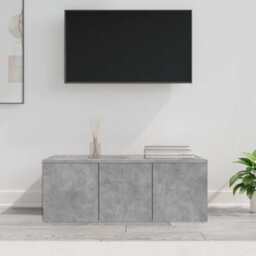Walplus Tv Cabinet Concrete Grey 80X34X30 Cm Engineered Wood - thumbnail 1