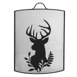 Dibor Traditional Highland Fireplace Guard Stag Head Fire Screen Guard H68Cm X W53Cm - thumbnail 2