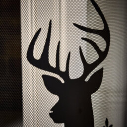 Dibor Traditional Highland Fireplace Guard Stag Head Fire Screen Guard H68Cm X W53Cm - thumbnail 3