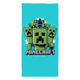 Character World Minecraft Movie Kids Beach Towel Swimming Bath Pool Blue Towel 140Cm X 70Cm