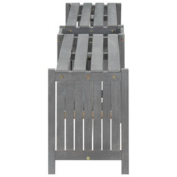 Walplus Garden Corner Bench With Planter 117Cm Solid Acacia Wood Grey - thumbnail 6