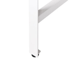 Beliani Outdoor Bar Table Maenza 120 Cm 40 Cm Metal White - thumbnail 6