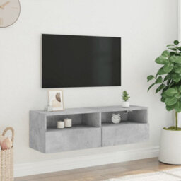 Berkfield Tv Wall Cabinet Concrete Grey 100X30X30 Cm Engineered Wood - thumbnail 3