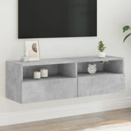 Berkfield Tv Wall Cabinet Concrete Grey 100X30X30 Cm Engineered Wood - thumbnail 1