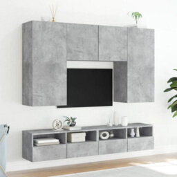 Berkfield Tv Wall Cabinet Concrete Grey 100X30X30 Cm Engineered Wood - thumbnail 4