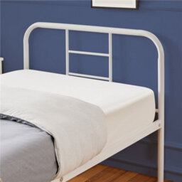 Yaheetech White 3Ft Single Metal Bed Frame With High Headboard Strong Iron Platform Bed For Bedroom - thumbnail 3