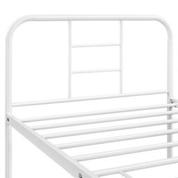 Yaheetech White 3Ft Single Metal Bed Frame With High Headboard Strong Iron Platform Bed For Bedroom - thumbnail 9