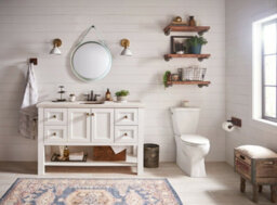 Aspect Furniture Wooden Wall Mirror/ Round Hanging Mirror/vanity Mirror,grey